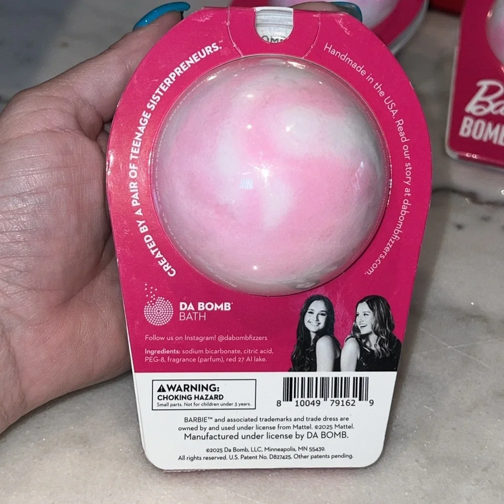 Da Bomb Barbie Bath Bomb 3 Pack Pink Lemonade Bath Fizzer w/ Surprise Inside
